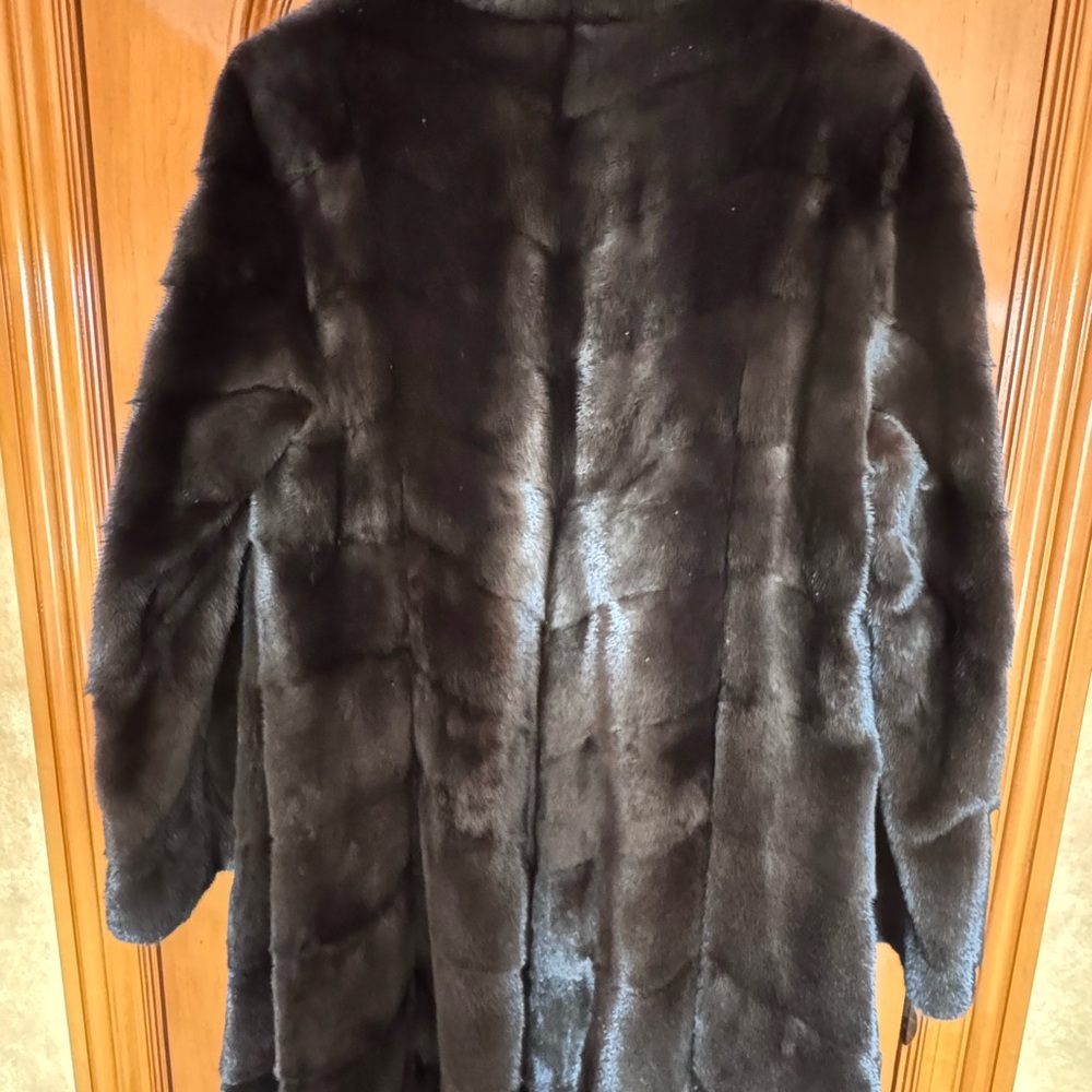 Designed by Zandra Rhodes - Neiman Marcus, Full-length Black Mink Fur Coat - Picture 10 of 15